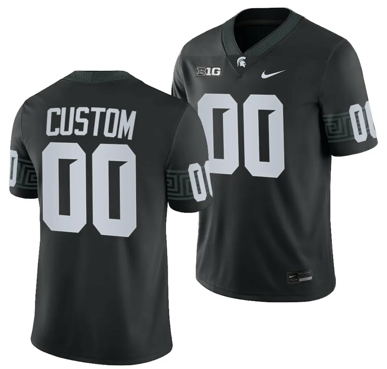 Buy New Custom Michigan State Spartans Jersey Alternate Black Football 2023