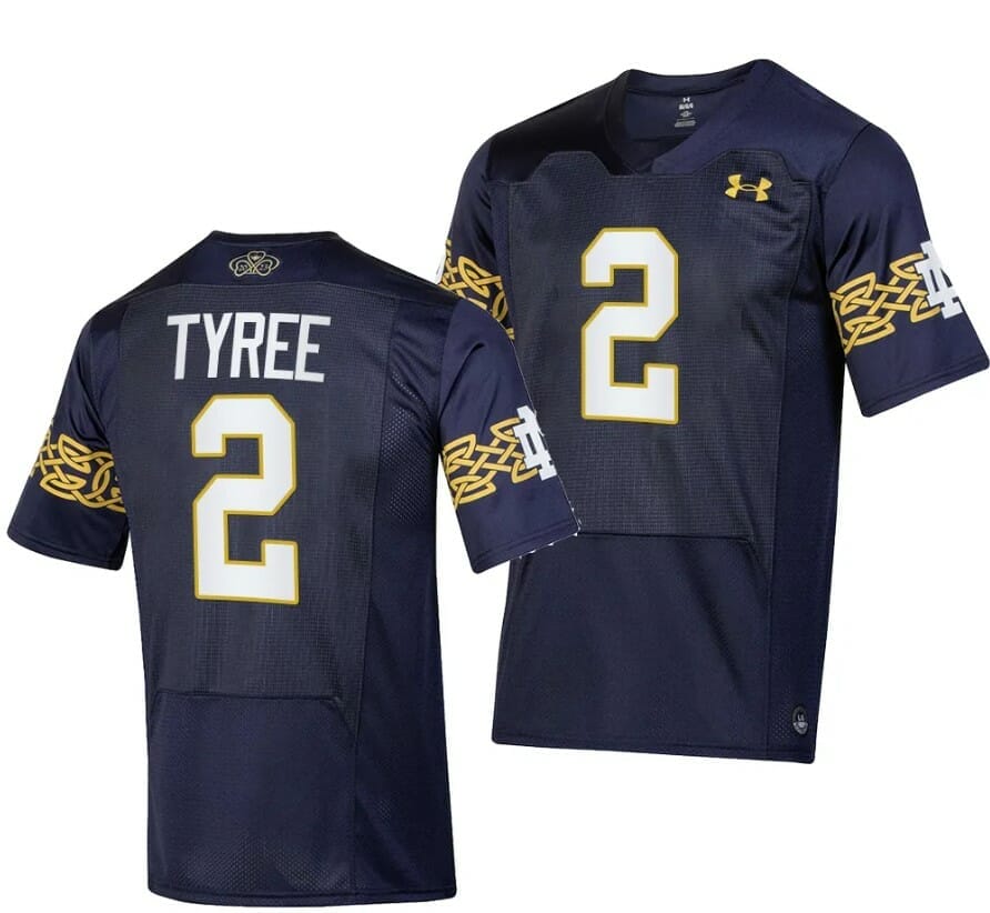 Men's Under Armour White Navy Midshipmen 2023 Aer Lingus College Football  Classic Replica Jersey