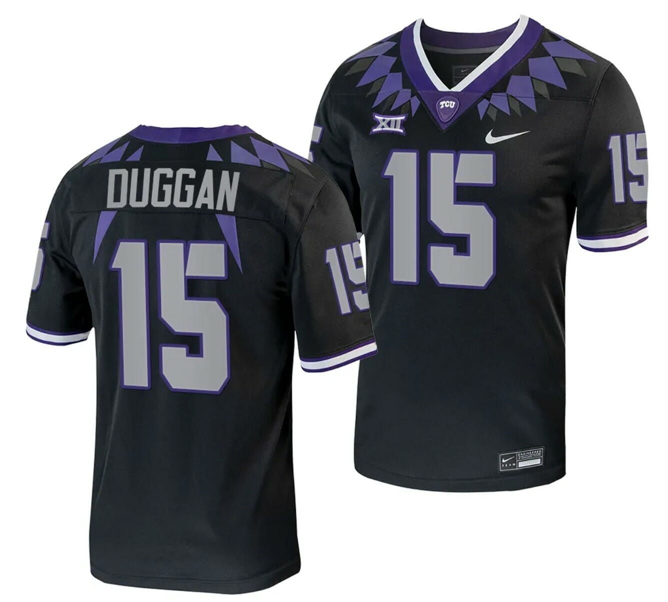 Trending] Buy New Max Duggan Jersey #15 TCU Alternate Football Black