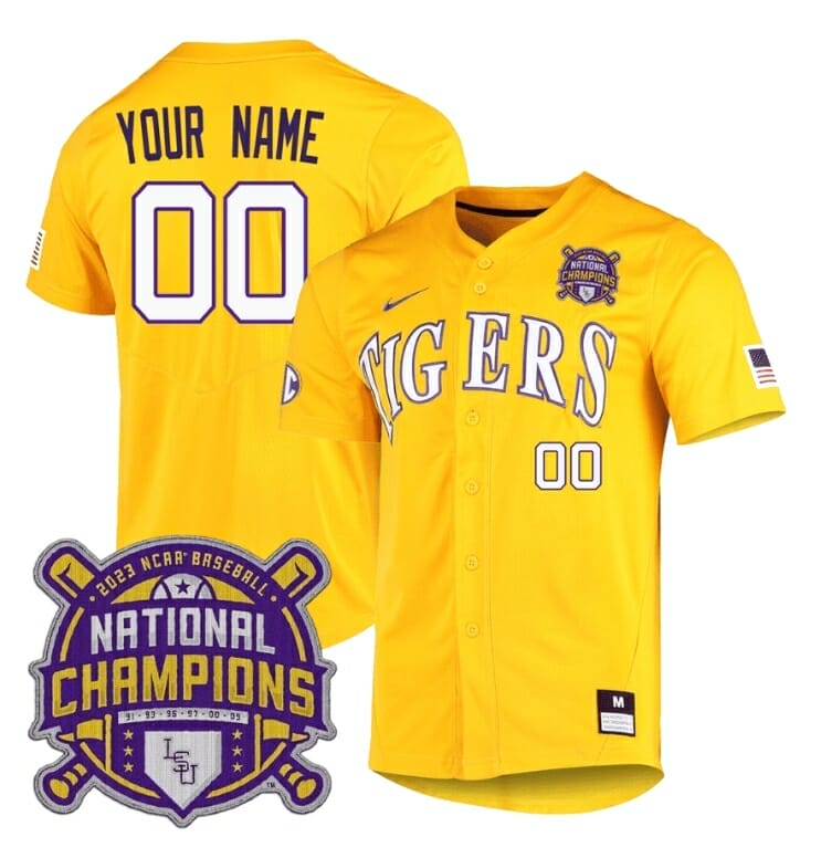 LSU TIGERS NCAA Custom Name And Number Best Dad Ever Baseball Jersey Shirt