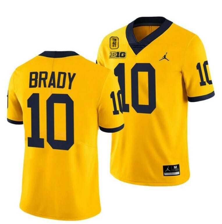 TOM BRADY CUSTOM MICHIGAN W JERSEY UM