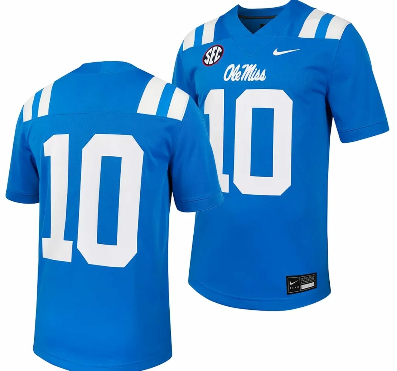 Hot] Buy New Ole Miss Rebels Jersey #10 Untouchable 2023 Blue