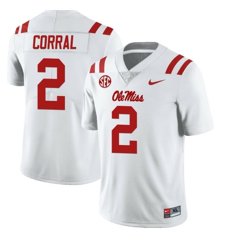 Available Now] New Ole Miss Corral Jersey #2 NCAA Football