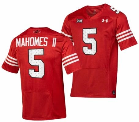 Get New Patrick Mahomes II Jersey #5 Texas Tech Throwback Red