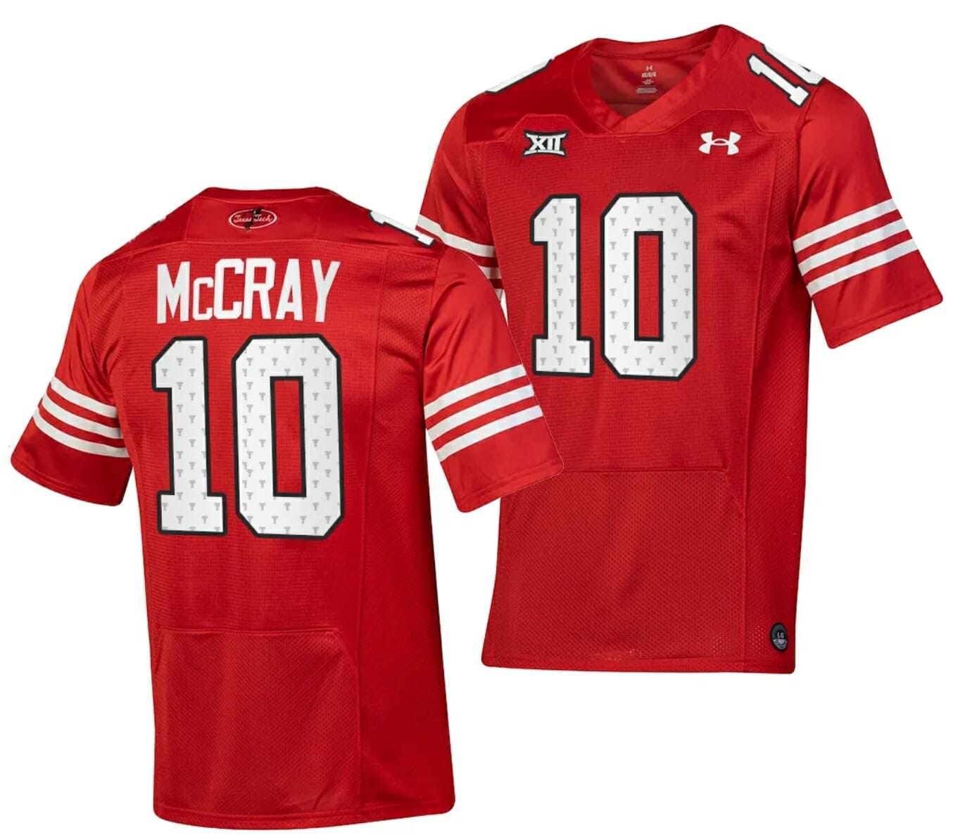 Hot] Buy New Drae McCray Jersey #10 Texas Tech Throwback Red