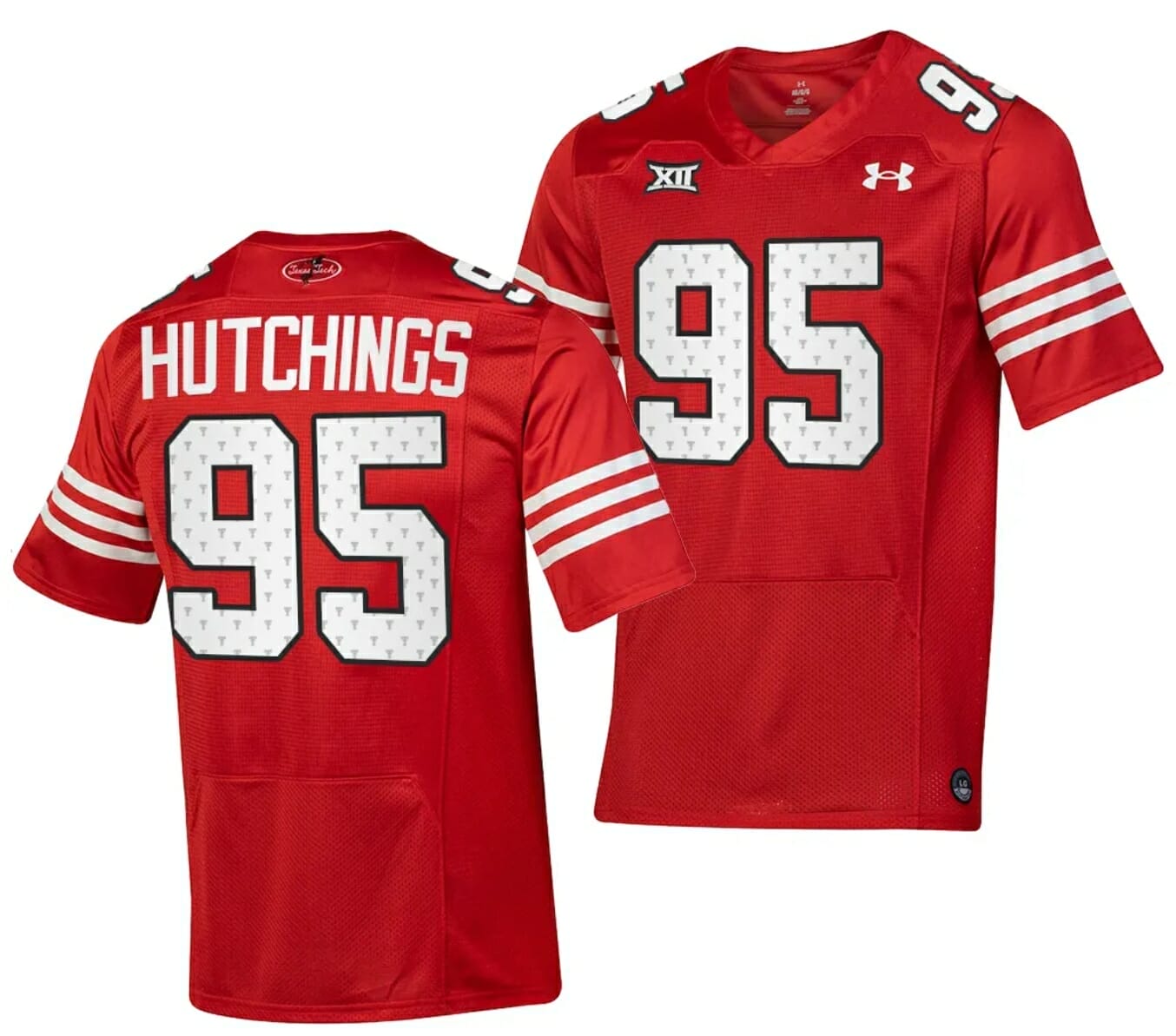 Hot] Buy New Jaylon Hutchings Jersey #95 Texas Tech Throwback Red