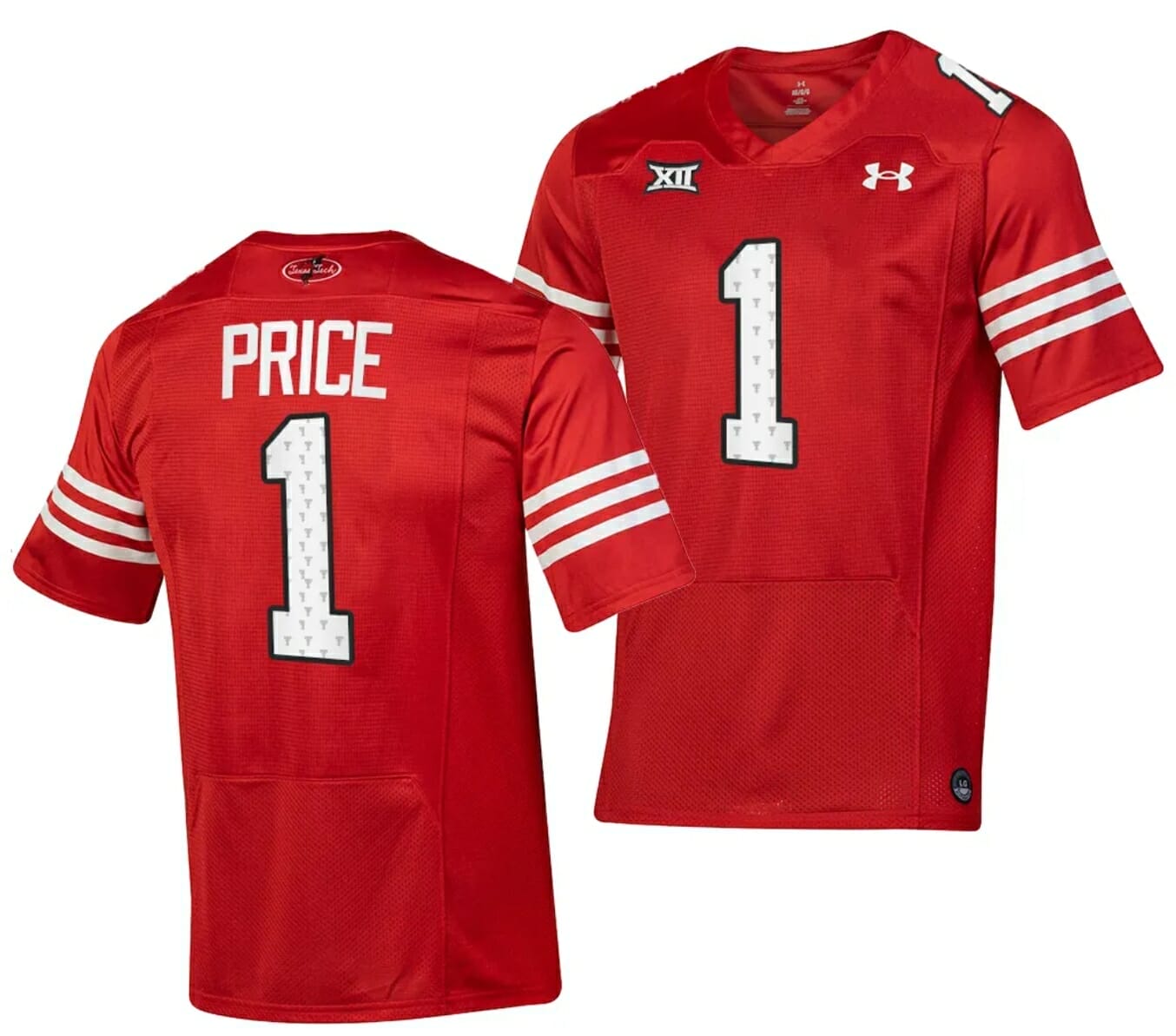 Hot] Buy New Myles Price Jersey #1 Texas Tech Throwback Red