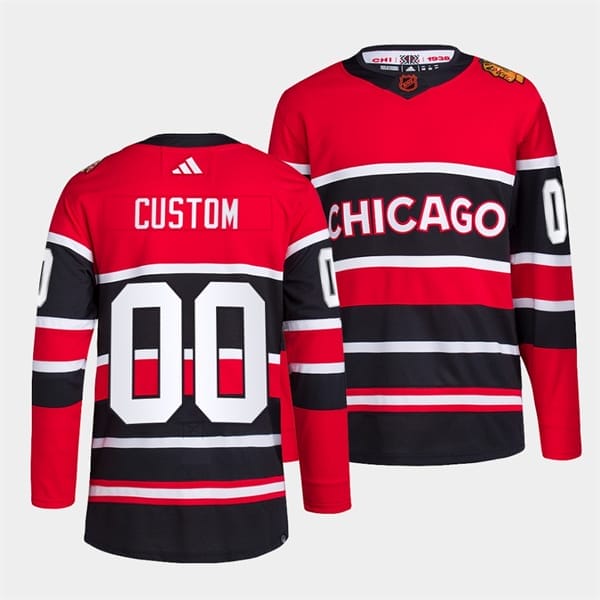 NHL Buffalo Sabres Custom Name Number Red & Black Reverse Retro