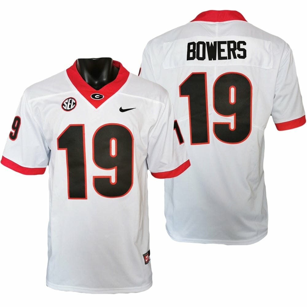 S-3XL Football Vince Dooley Georgia Bulldogs #1 Game Men's White