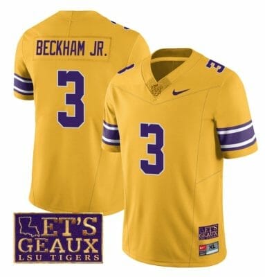 Youth Odell Beckham Jr Lsu Tigers #3 Authentic Purple College Football C012  Jersey