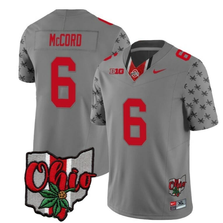 New Kyle McCord Jersey Ohio State Buckeyes #6 2023 Alternate Gray