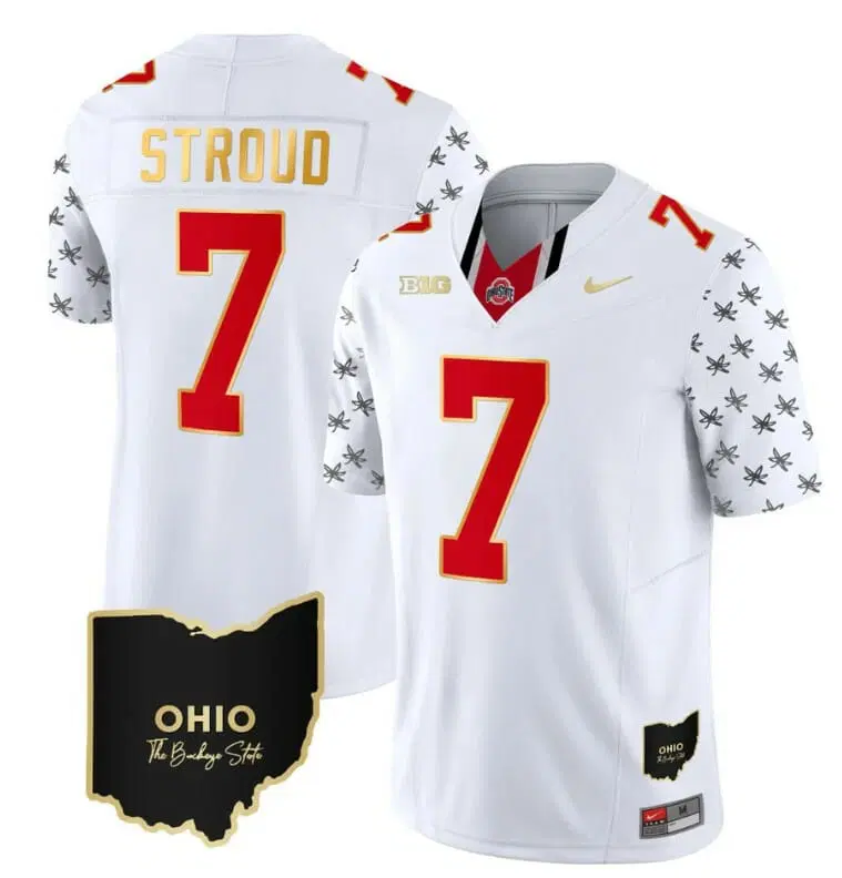 Justin Fields Ohio State Buckeyes Jersey white – Classic Authentics