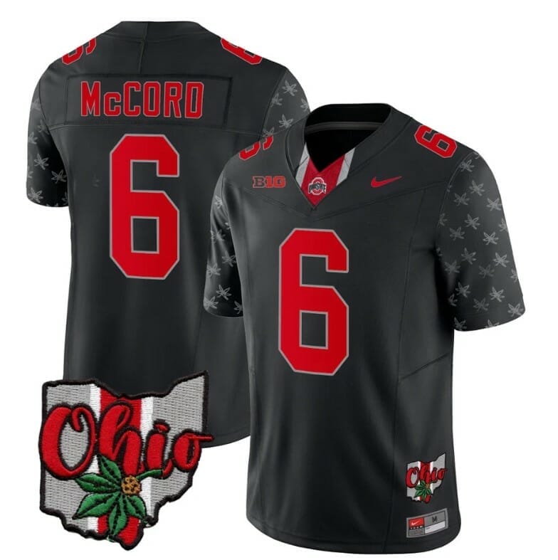 Chris Olave Ohio State OSU Red Jersey Buckeyes Stitched 2 All